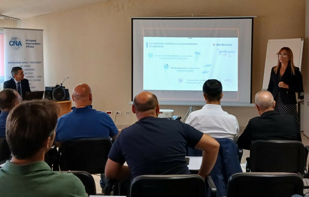 e-distribuzione UNAE Sardegna e CNA Gallura insieme per un seminario sul rischio elettrico - CNA Gallura Olbia 7 novembre 2024